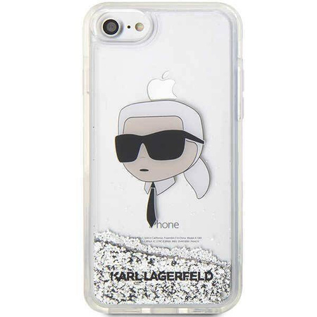 Karl Lagerfeld KLHCI8LNKHCH iPhone 7/8/ SE 2020/2022 Silber/Silber Hardcase Glitter Karl Head