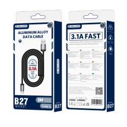 JELLICO Kabel B27 USB-C 3.1A 1M schwarz