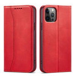 Magnet Fancy Case Hülle für iPhone 12 Pro Tasche Brieftasche Kartenhalter Rot