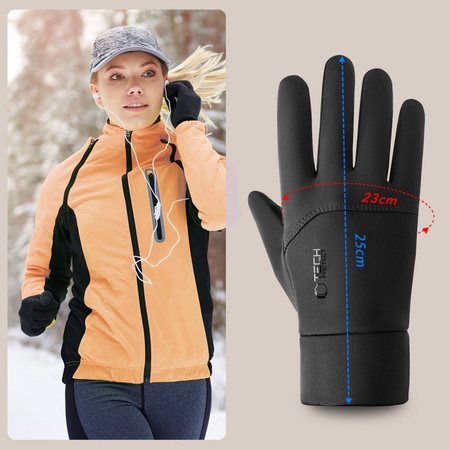 TECH-PROTECT WG01 WINTER TOUCHSCREEN GLOVES L BLACK