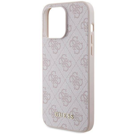 Etui Guess 4G Metal Gold Logo na iPhone 15 Pro Max - różowe