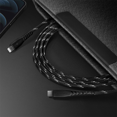 ENERGEA kabel Nyloflex USB-C - LightningC94 MFI 1.5m biały/white