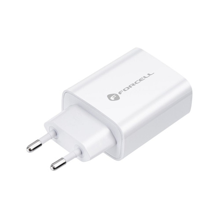 Forcell Ładowarka Sieciowa ze złączem USB typ C i kablem lightning - 3A 20W z funkcją ładowania PD i QC 4.0