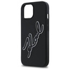 Etui Karl Lagerfeld 3D Rubber Signature na iPhone 15 - czarne