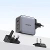 Ugreen fast charger GaN USB / 2xUSB C 65W adapter EU / UK / US plug black (CD296)