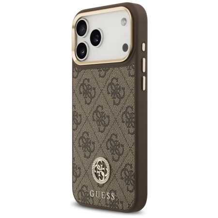 Guess 4G Strass Logo MagSafe Case für iPhone 17 Pro Max - Braun