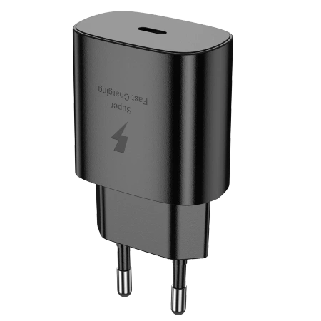 Ładowarka Sieciowa 25W PD 1xUSB-C + Kabel USB-C/USB-C Jellico EU25 czarna