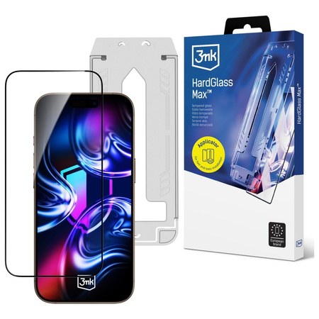 Szkło hartowane 3MK HardGlass Max        z aplikatorem do Apple iPhone 17 Pro Max