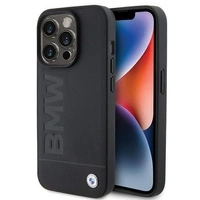 BMW Leder Hot Stamp iPhone 15 Pro Max Hülle - Schwarz