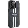 Guess GUHMP14XP4RPSK iPhone 14 Pro Max 6,7&quot; schwarz/schwarzes Hardcase 4G bedruckte Streifen MagSafe