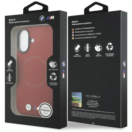 BMW M FW Metal Logo MagSafe Case for iPhone 17 - Red
