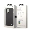 Original Case IPHONE 14 PLUS BMW Leather Stamp MagSafe (BMHMP14MSLLBK) black