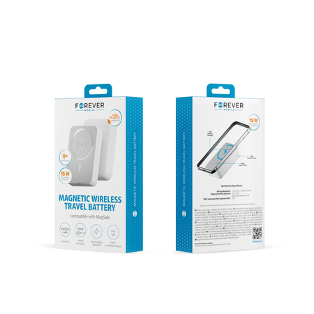 Forever power bank bezprzewodowy MATB-400 20W 10000 mAh biały