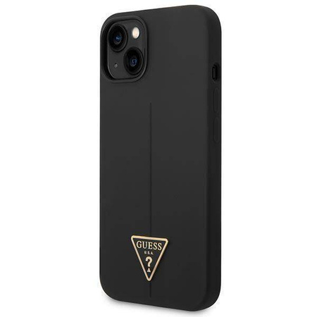 Guess Silicone Triangle Logo - Etui iPhone 14 Plus (czarny)