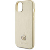 Etui Guess Leather 4G Metal Logo Strass do iPhone 15 - złote