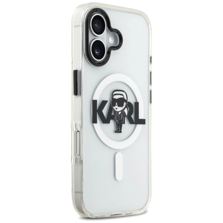 Karl Lagerfeld IML Karl Sketch Logo MagSafe Case für iPhone 17 - Transparent