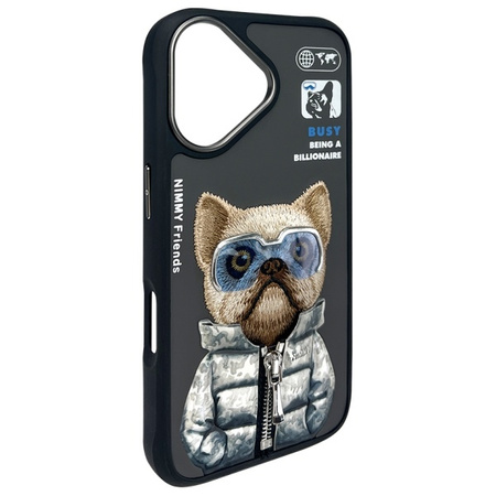 Nimmy etui iPhone 16 6.1" czarny/black Cool&Cute 2.0 Dog
