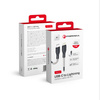 FORCELL Carbon kabel Typ C do iPhone Lightning 8-pin Power Delivery PD27W CB-01C czarny 1 metr