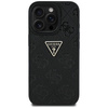 Case IPHONE 16 PRO MAX Guess Hot Stamp 4G Pattern Triangle Metal Logo black