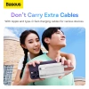 Baseus Comet Series powerbank with display 10000mAh 22.5W - white + USB-A - USB-C 0.3m cable - white