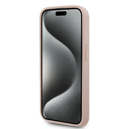 Karl Lagerfeld KLHMP15XPKHPORPP iPhone 15 Pro Max 6.7" hardcase różowy/pink Leather Monogram Metal Logo