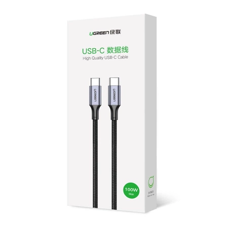 Ugreen cable USB Type C - USB Type C 5 A 100 W Power Delivery Quick Charge 3.0 FCP 480 Mbps 1 m black (70427 US316)