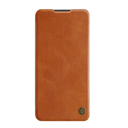 Nillkin Qin Case Case für Xiaomi Poco M4 Pro 5G Kameraschutz Holster Cover Flip Cover Braun