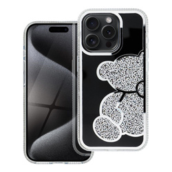 Futerał TEDDY BEAR do IPHONE 16 Pro Max srebrny