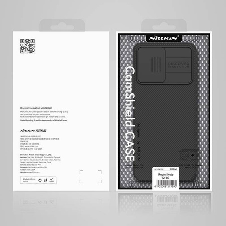 Pancerne etui Xiaomi Redmi Note 12 z osłoną na aparat Nillkin CamShield Case - czarne
