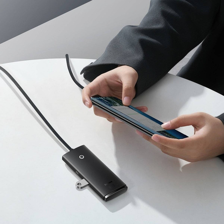 Baseus Lite Series HUB USB Type C adapter - 4x USB 3.0 1m black (WKQX030401)