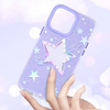 Kingxbar Heart Star Series case for iPhone 14 Plus purple star case