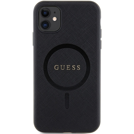 Oryginalne Etui IPHONE 11 / XR Guess Hardcase Saffiano MagSafe (GUHMN61PSAHMCK) czarne