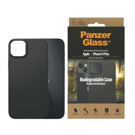 Case IPHONE 14 PLUS PanzerGlass Biodegradable Case (0419) black