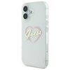 Original Handyhülle IPHONE 16 PLUS Guess Hardcase IML Heart (GUHCP16MHCHGSPT) transparent