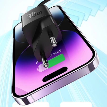 Baseus Cube Pro 30W USB-C Wandladegerät – Schwarz