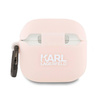 Original Handyhülle APPLE AIRPODS 4 Karl Lagerfeld Silicone Choupette Head 3D (KLA4RUNCHP) rosa