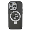 Oryginalne Etui IPHONE 13 PRO MAX Karl Lagerfeld Hardcase Ring Stand Karl&Choupettte MagSafe (KLHMP13XHMRSKCK) czarne
