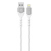 Blavec Kabel Raptor pleciony - USB na Lightning - 2,4A 0,5 metra (CRA-UL24WS05) biało-srebrny