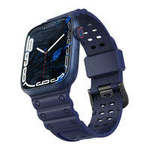 Strap Triple Protection Strap für Apple Watch Ultra, SE, 8, 7, 6, 5, 4, 3, 2, 1 (49, 45, 44, 42 mm) Armband Armband Marineblau