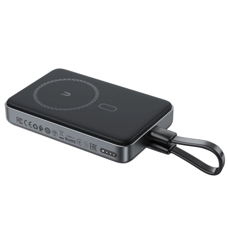 Powerbank Acefast M10 Magnetic 2x USB-C PD 30W with 15W Inductive Charging and USB-C Cable - Black
