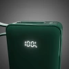 Powerbank SBS 10000 mAh 20W with built-in USB-C cable and digital display - green