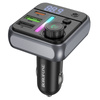 Borofone Transmiter FM BC50 Ascenso MP3, Bluetooth - 2xUSB + Typ C - QC 3.0 PD 38W czarny