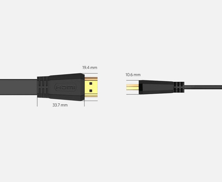 Ugreen kabel przewód HDMI 2.0 4K 60 Hz 3D 18 Gbps 1,5 m czarny (ED015 50819)