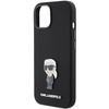 Karl Lagerfeld Silicone Ikonik Metal Pin case for iPhone 15 - black