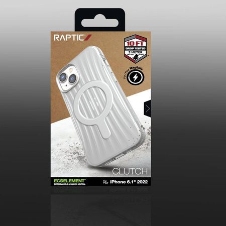 Raptic X-Doria Clutch Case iPhone 14 mit MagSafe Rückseite transparent