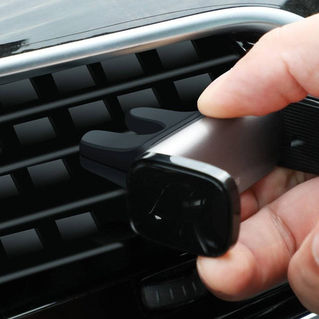 Baseus samochodowy uchwyt na telefon do kratki nawiewu srebrny (SUGP-0S)