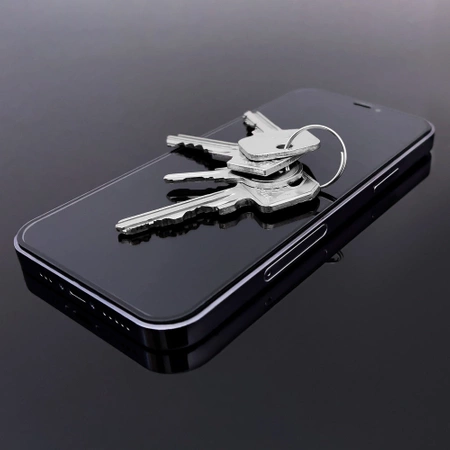 Wozinsky Set aus 2x Super Durable Full Glue Tempered Glass Vollbild mit Rahmenhülle für iPhone 13 Pro Max Schwarz