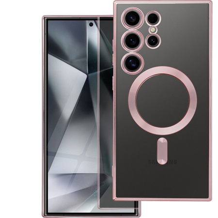 Futerał ELECTRO MAG COVER kompatybilny z MagSafe do SAMSUNG S25 Edge złoty róż
