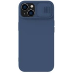 Nillkin CamShield Silky Silikonhülle für iPhone 15 Plus mit Kameraschutz – Dunkelblau