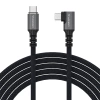 Kabel kątowy Wozinsky WPS2-UY41S USB-C Thunderbolt 4 240W 2m 4K - czarny